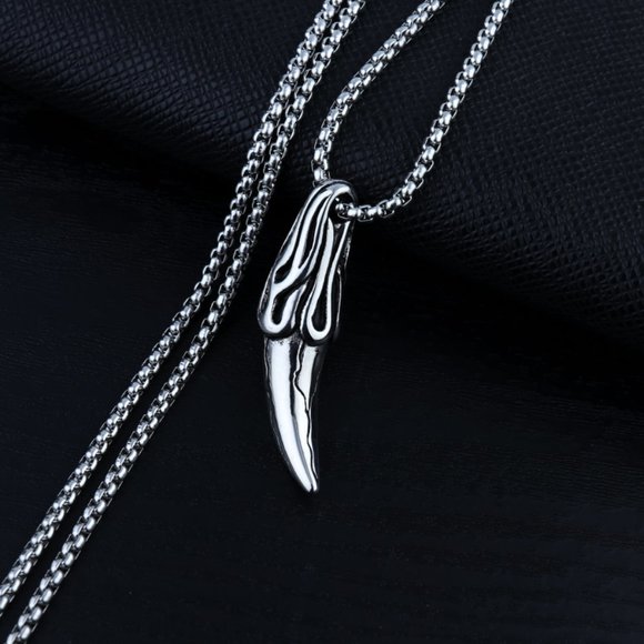 ❤️Fashion Vintage wolf tooth pendant Necklace for women/men, N90201P185 - Picture 5 of 8